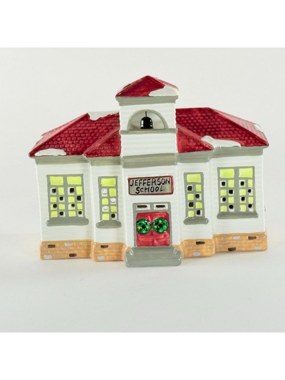 Dept 56 Snow Village Jefferson School Light-Up Holiday Decor 5082 2